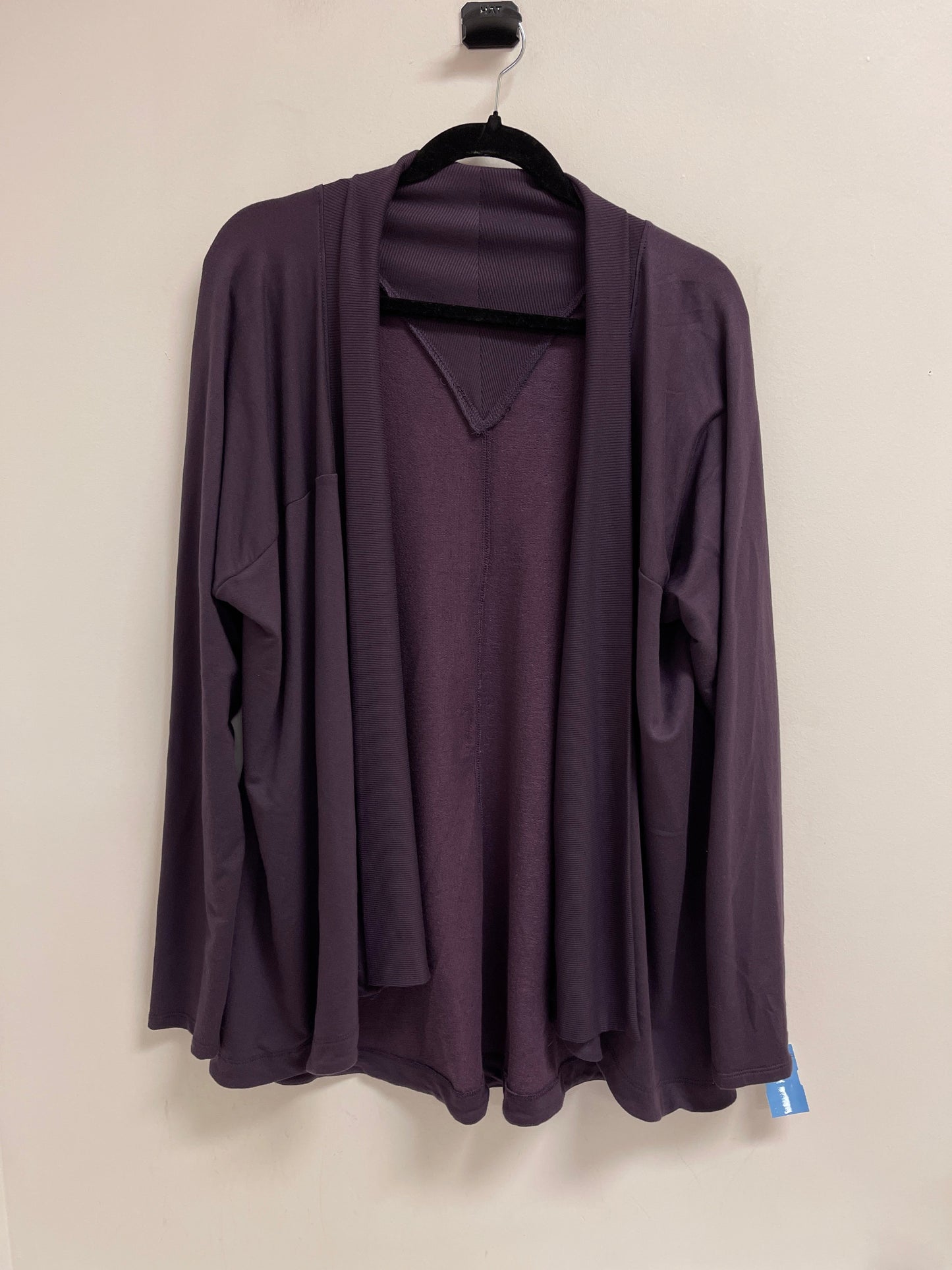 Sweater Cardigan By Active Life In Purple, Size: Xl