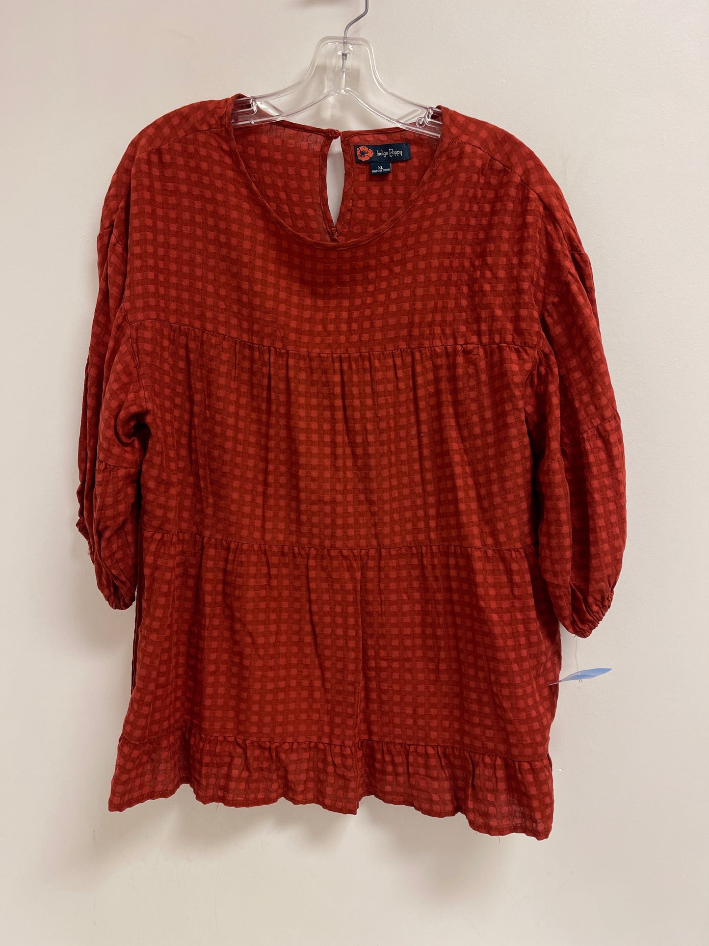 Top Long Sleeve By Clothes Mentor In Orange, Size: Xl