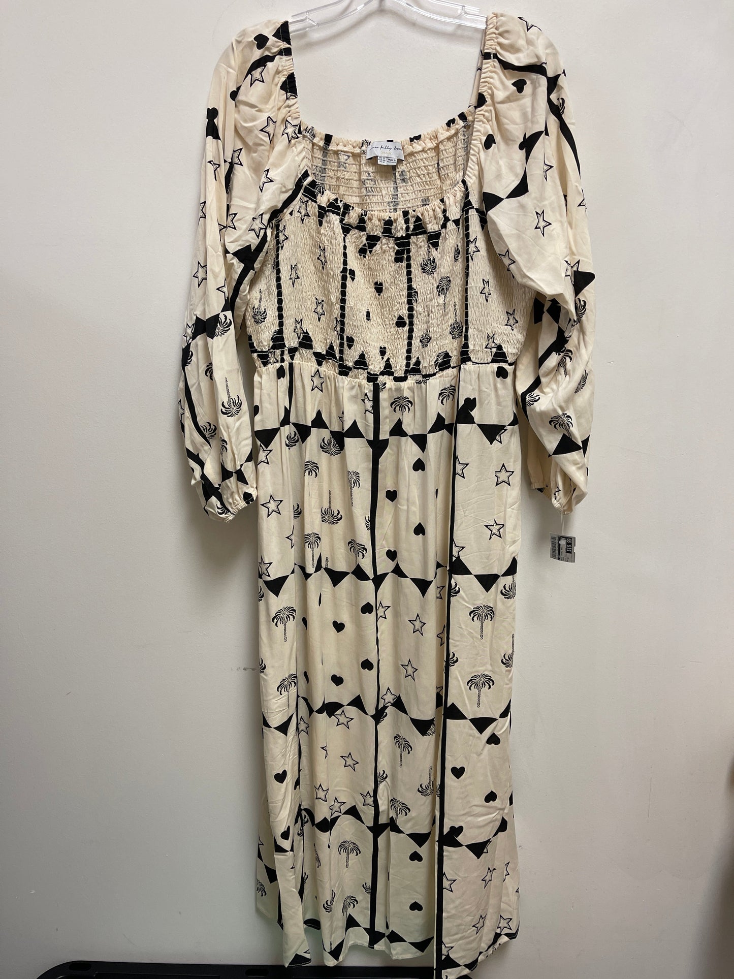 Dress Casual Maxi By Cmc In Cream, Size: 1x