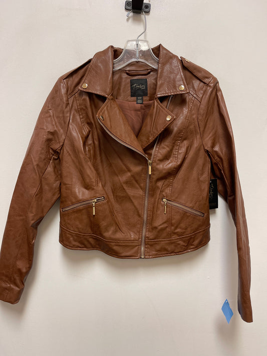 Jacket Moto By Thalia Sodi In Brown, Size: S