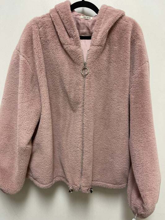 Jacket Faux Fur & Sherpa By Clothes Mentor In Pink, Size: 3x