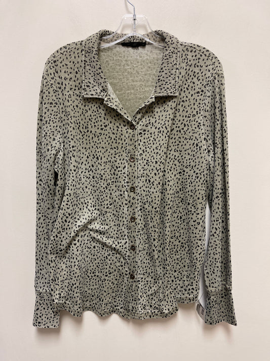 Blouse Long Sleeve By Jane And Delancey In Animal Print, Size: L