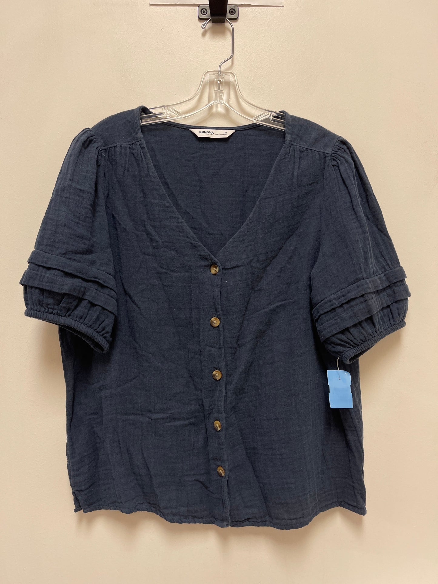 Top Short Sleeve By Sonoma In Blue, Size: M