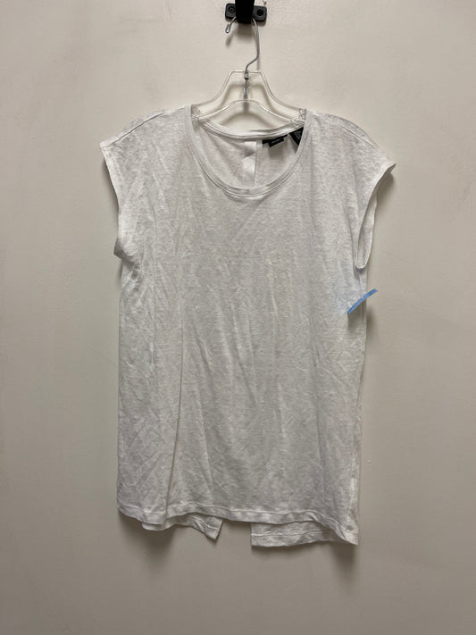 Top Short Sleeve By Tahari By Arthur Levine In White, Size: M