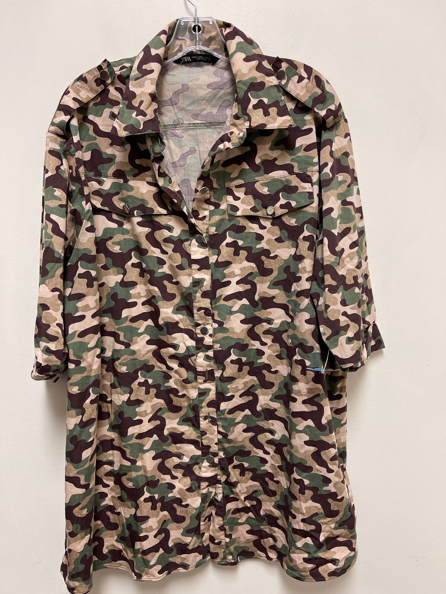 Dress Casual Short By Zara In Camouflage Print, Size: Xl