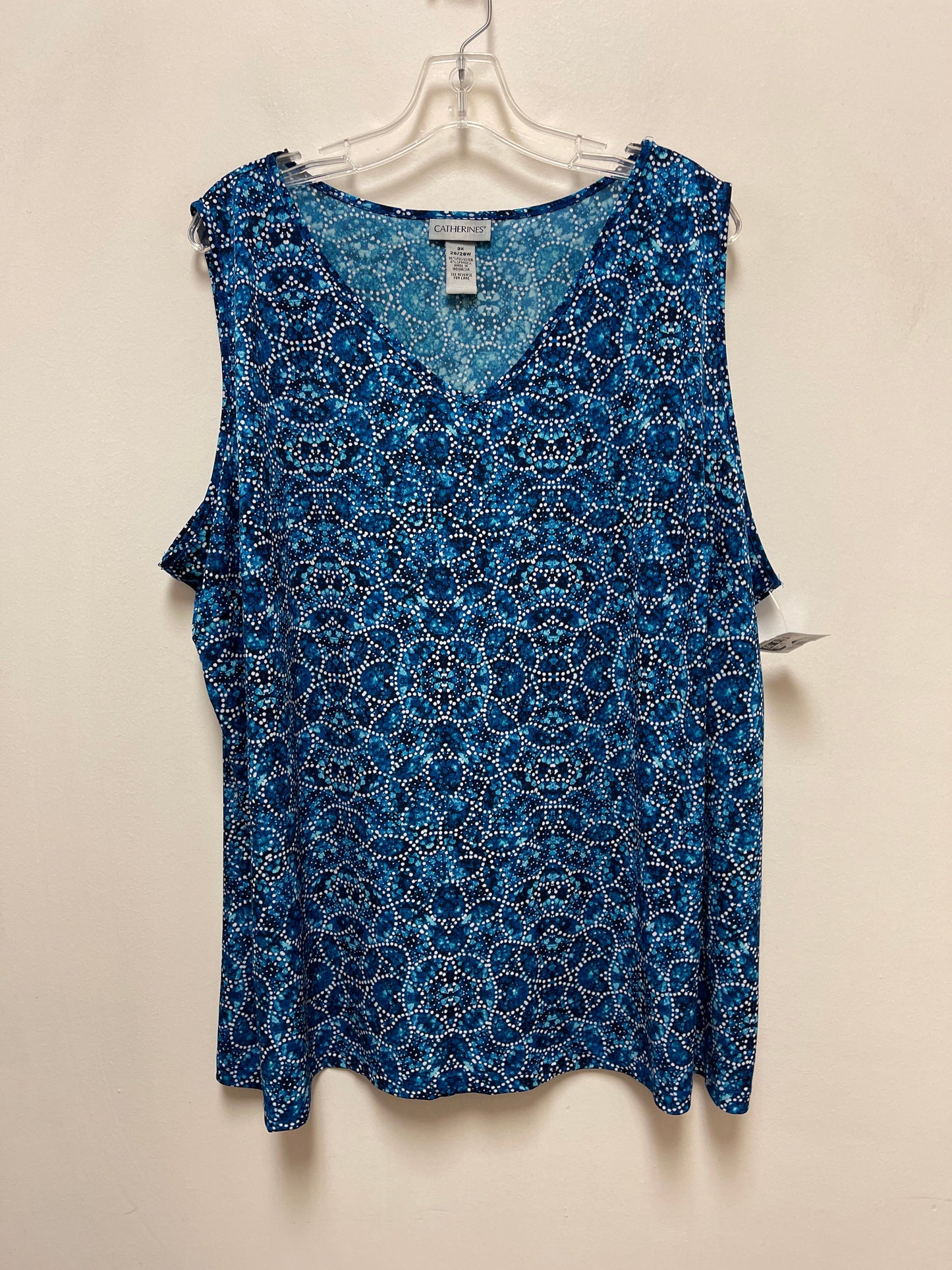 Top Sleeveless By Catherines In Blue, Size: 3x