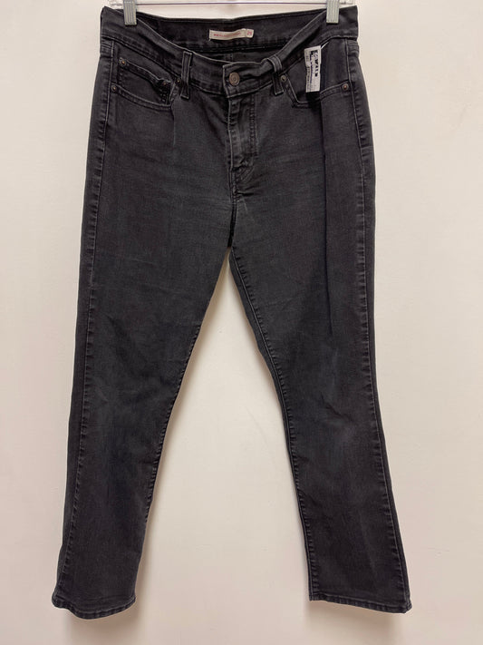 Jeans Straight By Levis In Black, Size: 8