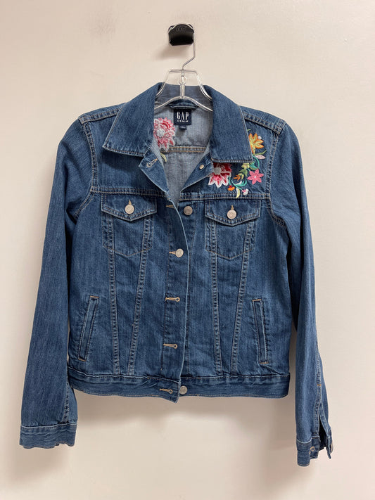 Jacket Denim By Gap In Blue Denim, Size: Xs