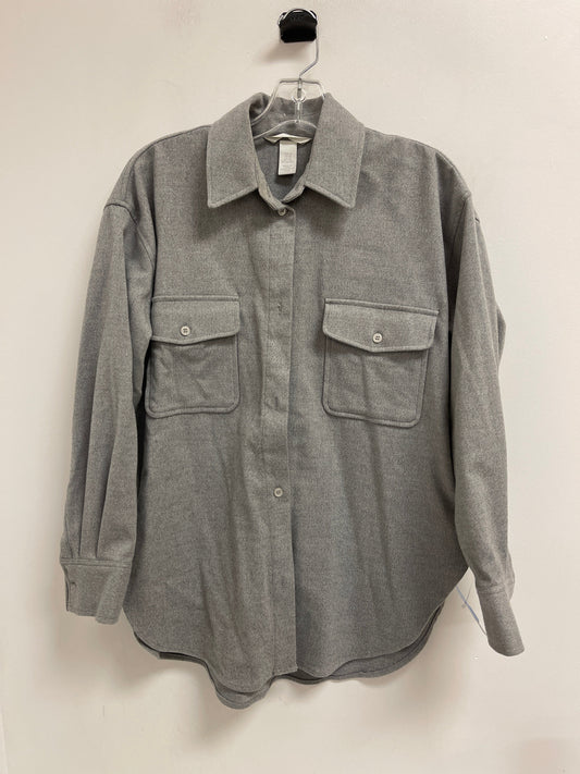 Jacket Shirt By H&m In Grey, Size: Xs