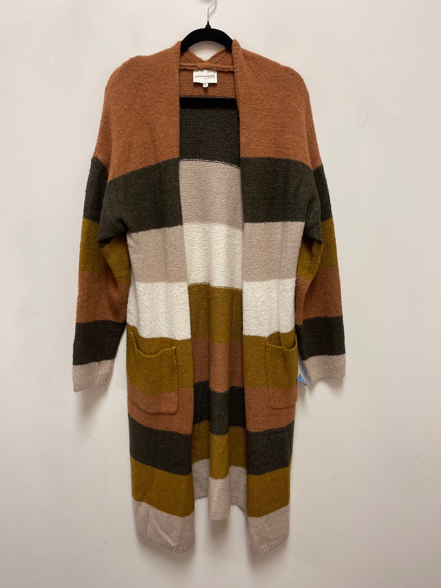 Sweater Cardigan By Freshman In Multi-colored, Size: Xl