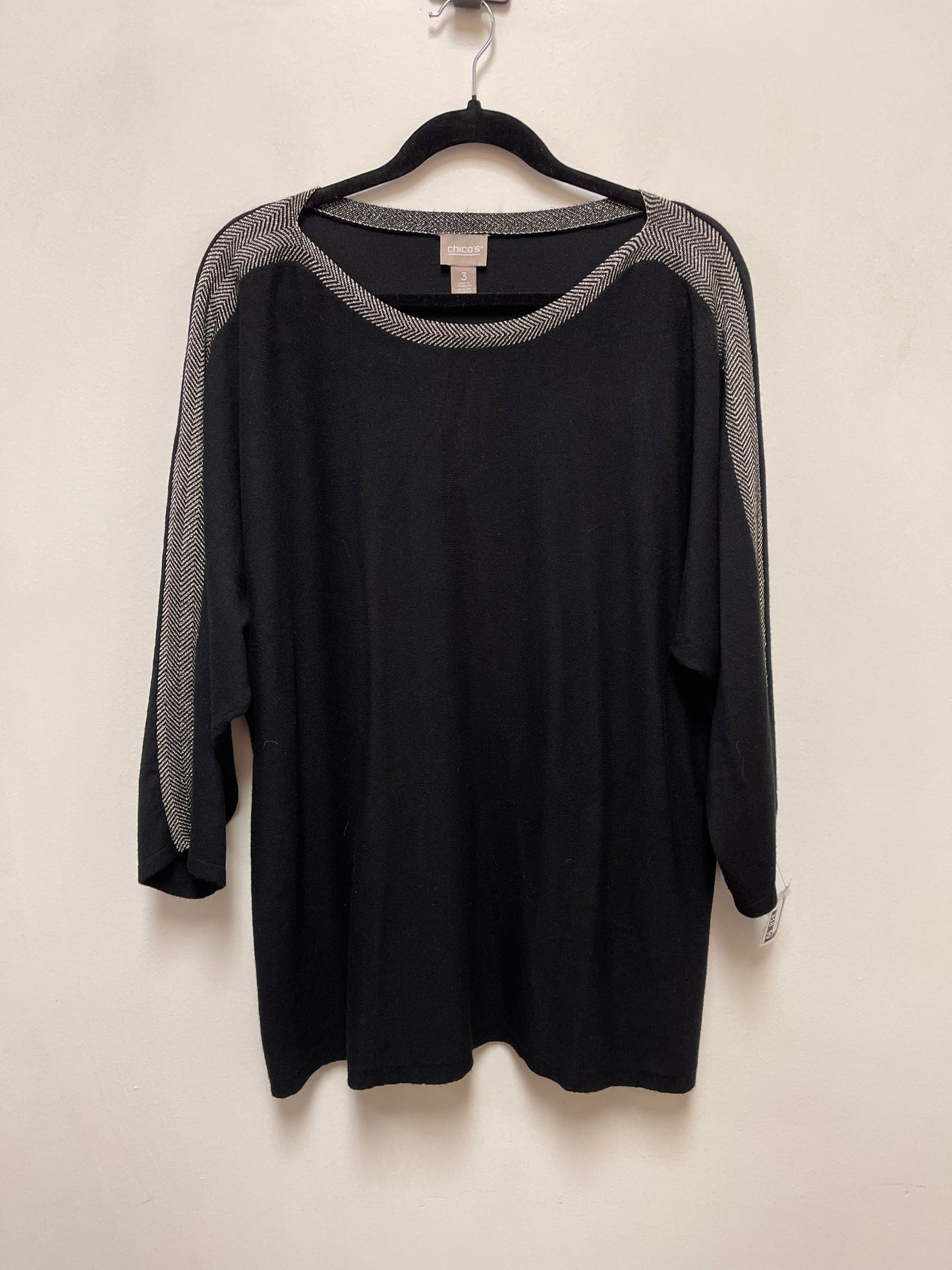 Sweater By Chicos In Black, Size: Xl