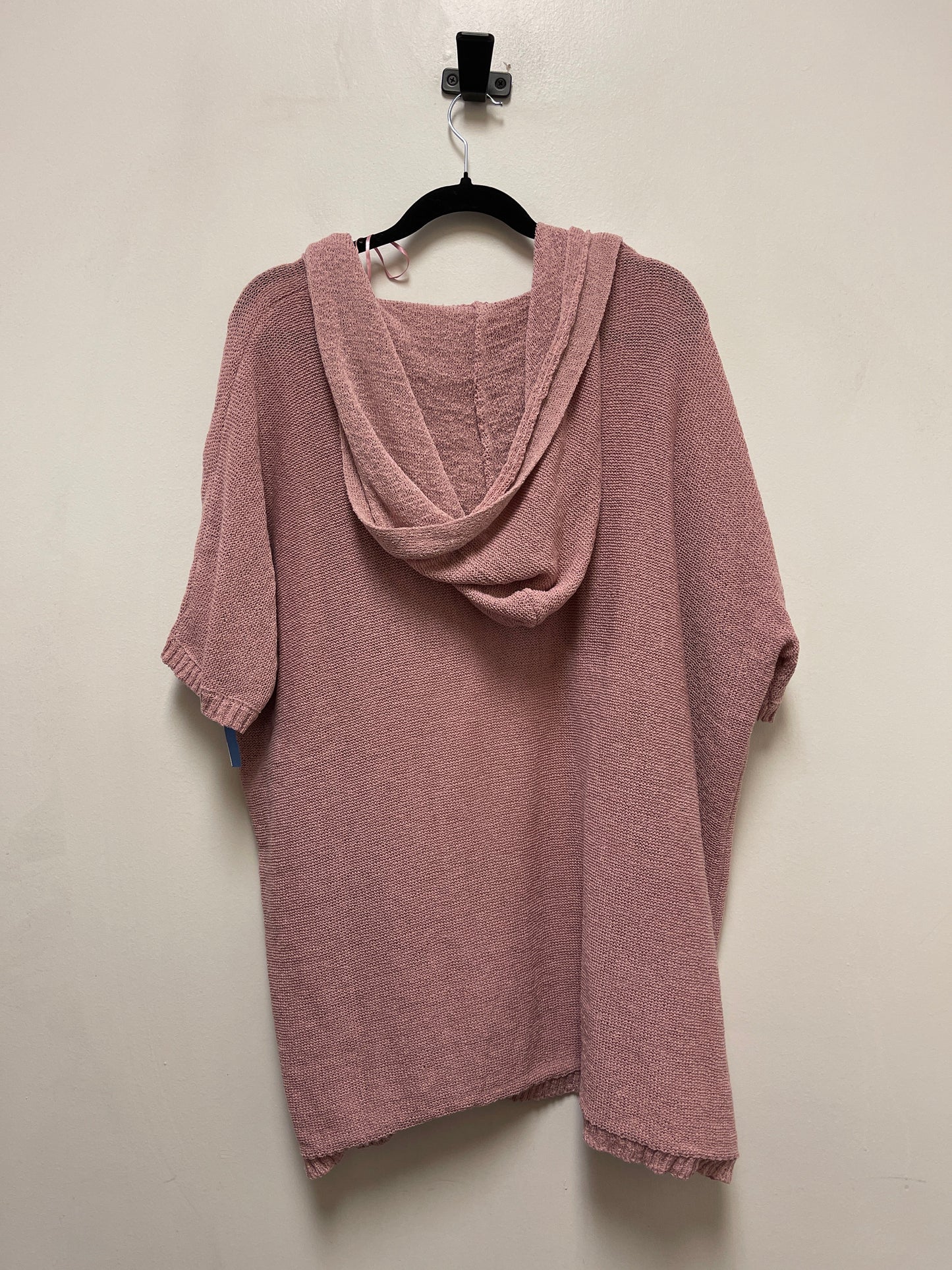 Sweater Cardigan By Clothes Mentor In Pink, Size: 2x