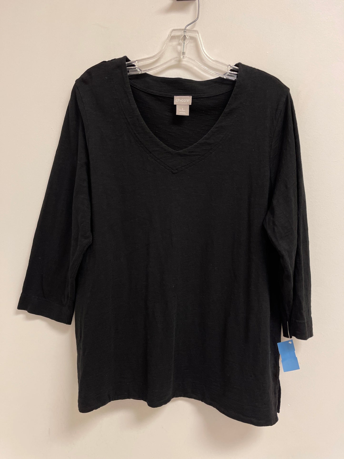 Top Long Sleeve By Chicos In Black, Size: L