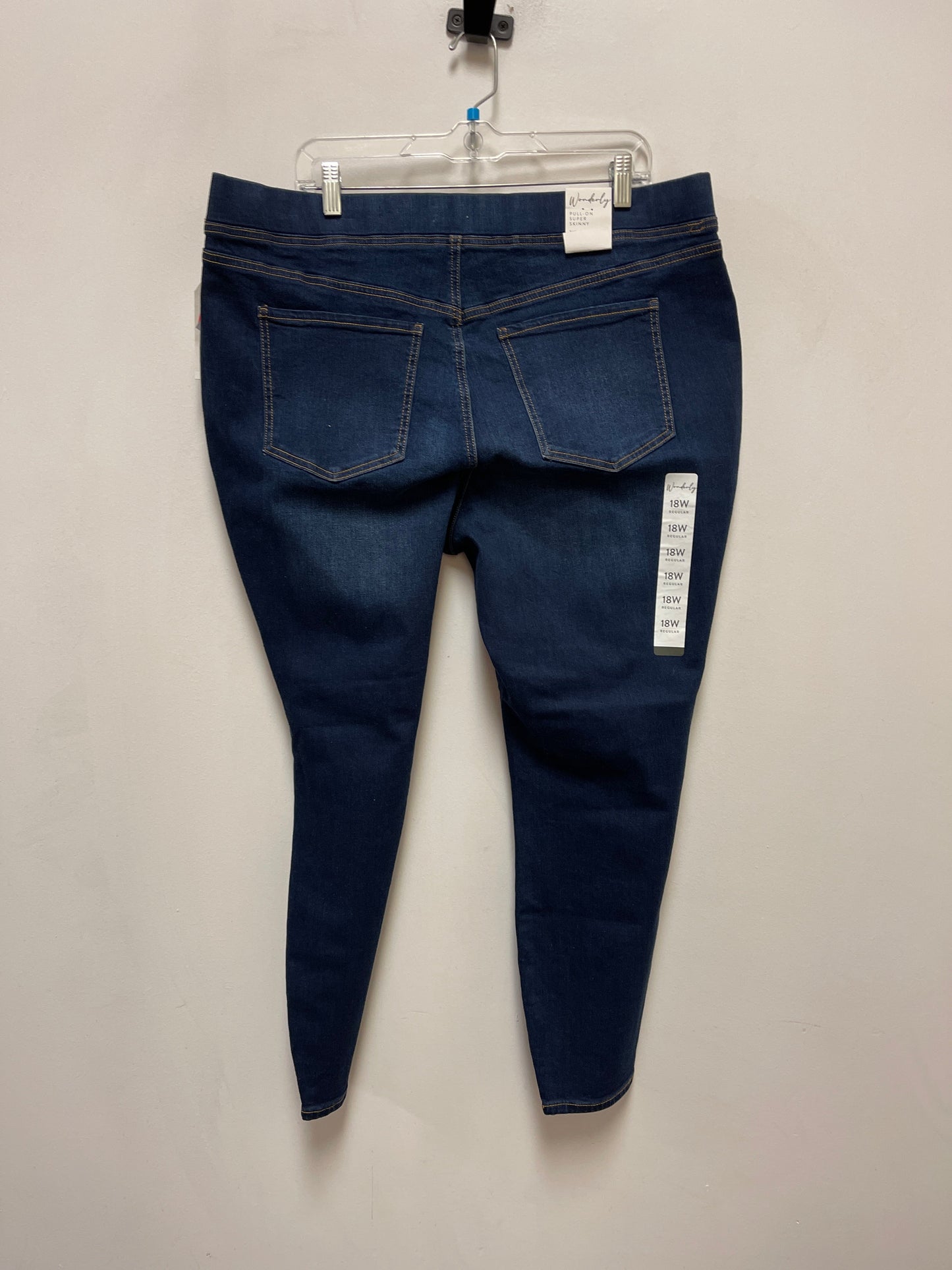 Pants Leggings By Wonderly In Blue Denim, Size: 18