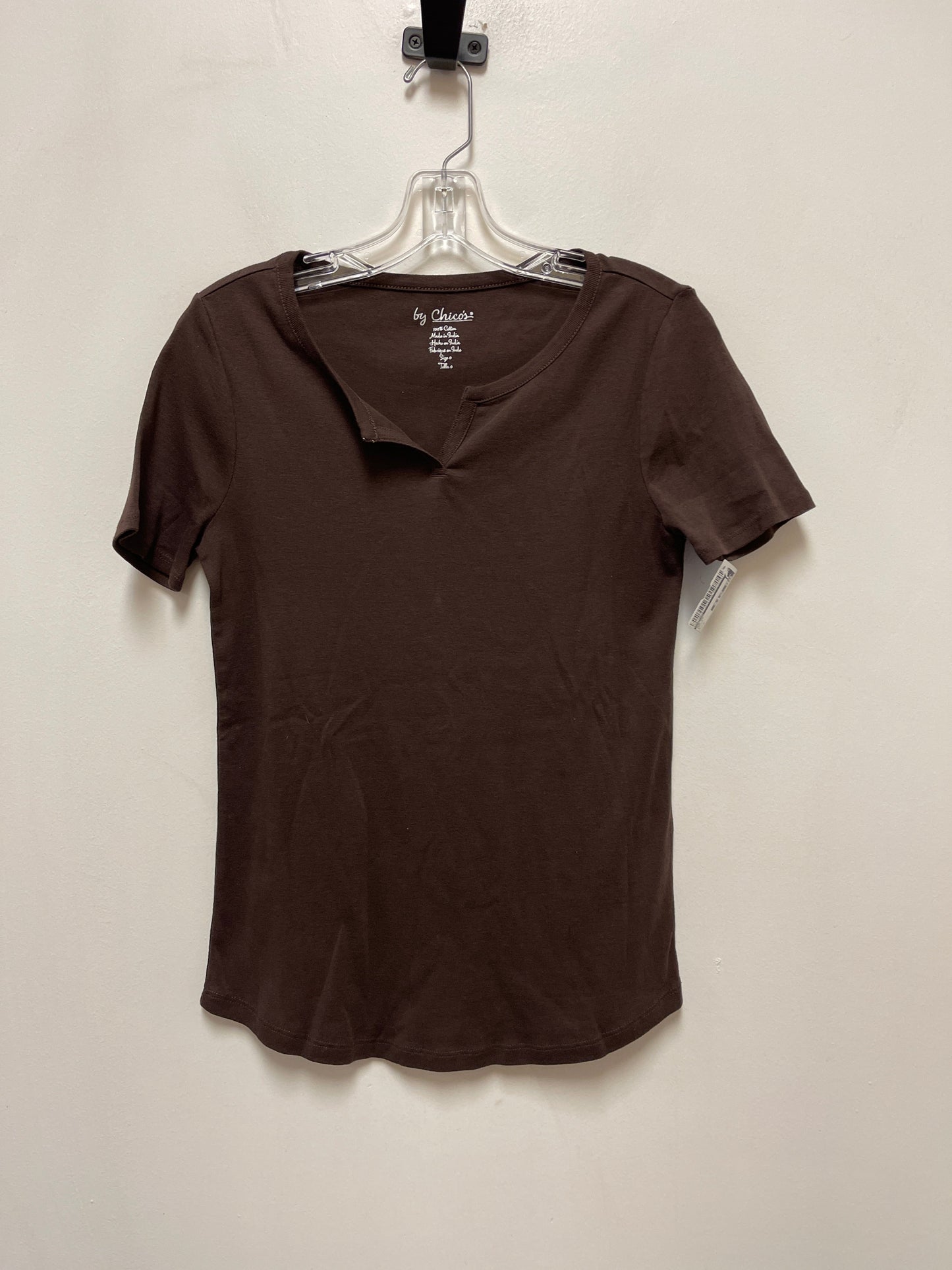 Top Short Sleeve By Chicos In Brown, Size: S