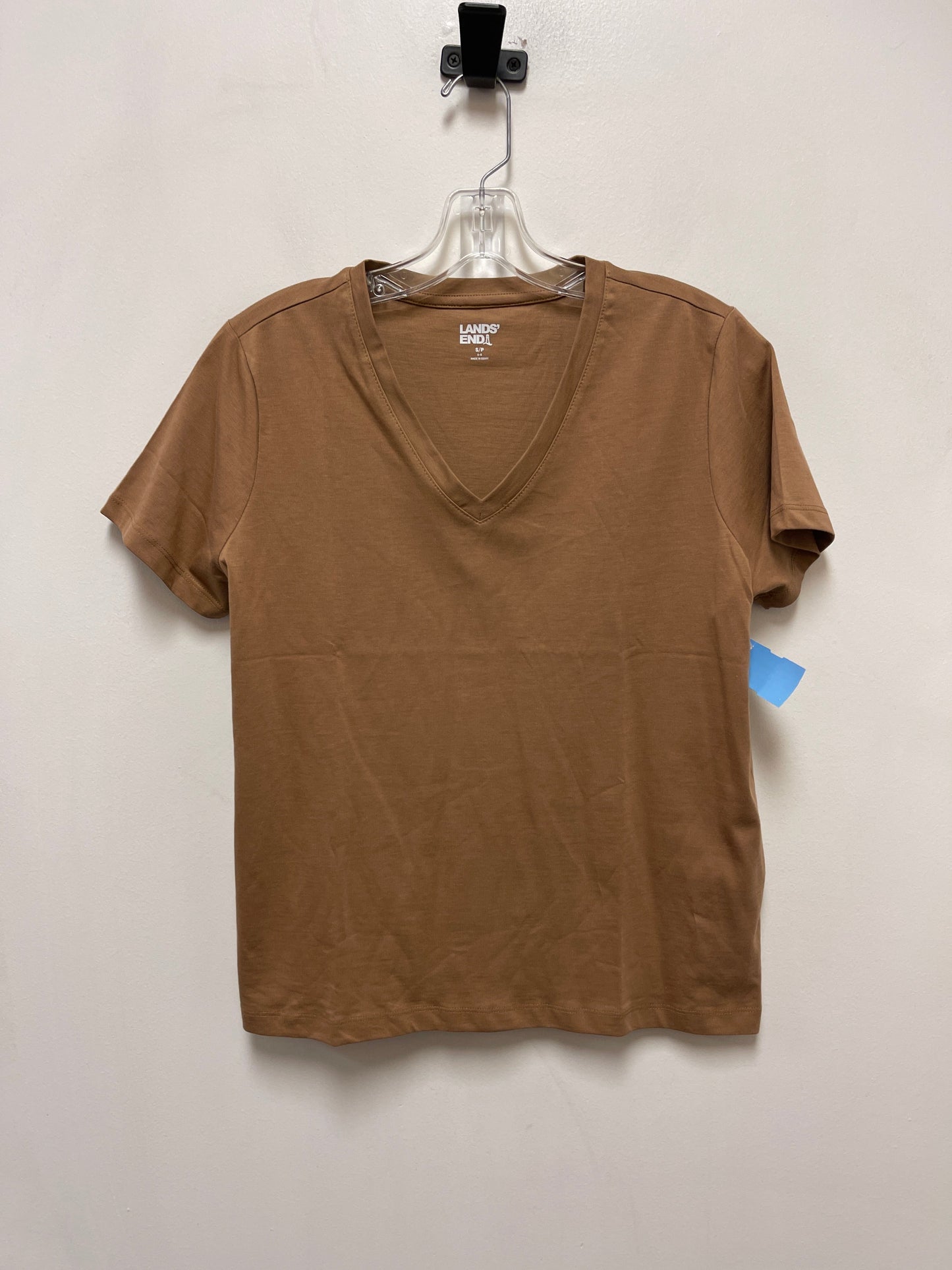 Top Short Sleeve By Lands End In Brown, Size: S