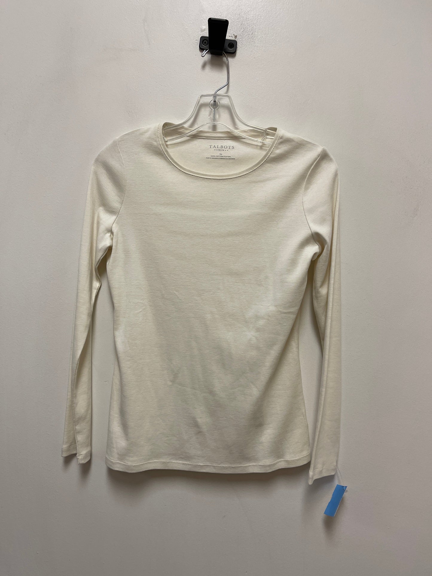 Top Long Sleeve By Talbots In Cream, Size: S