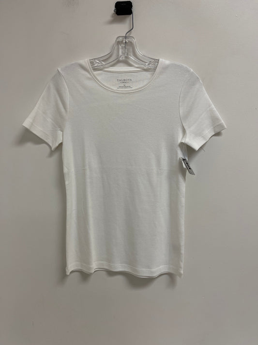 Top Short Sleeve By Talbots In White, Size: S