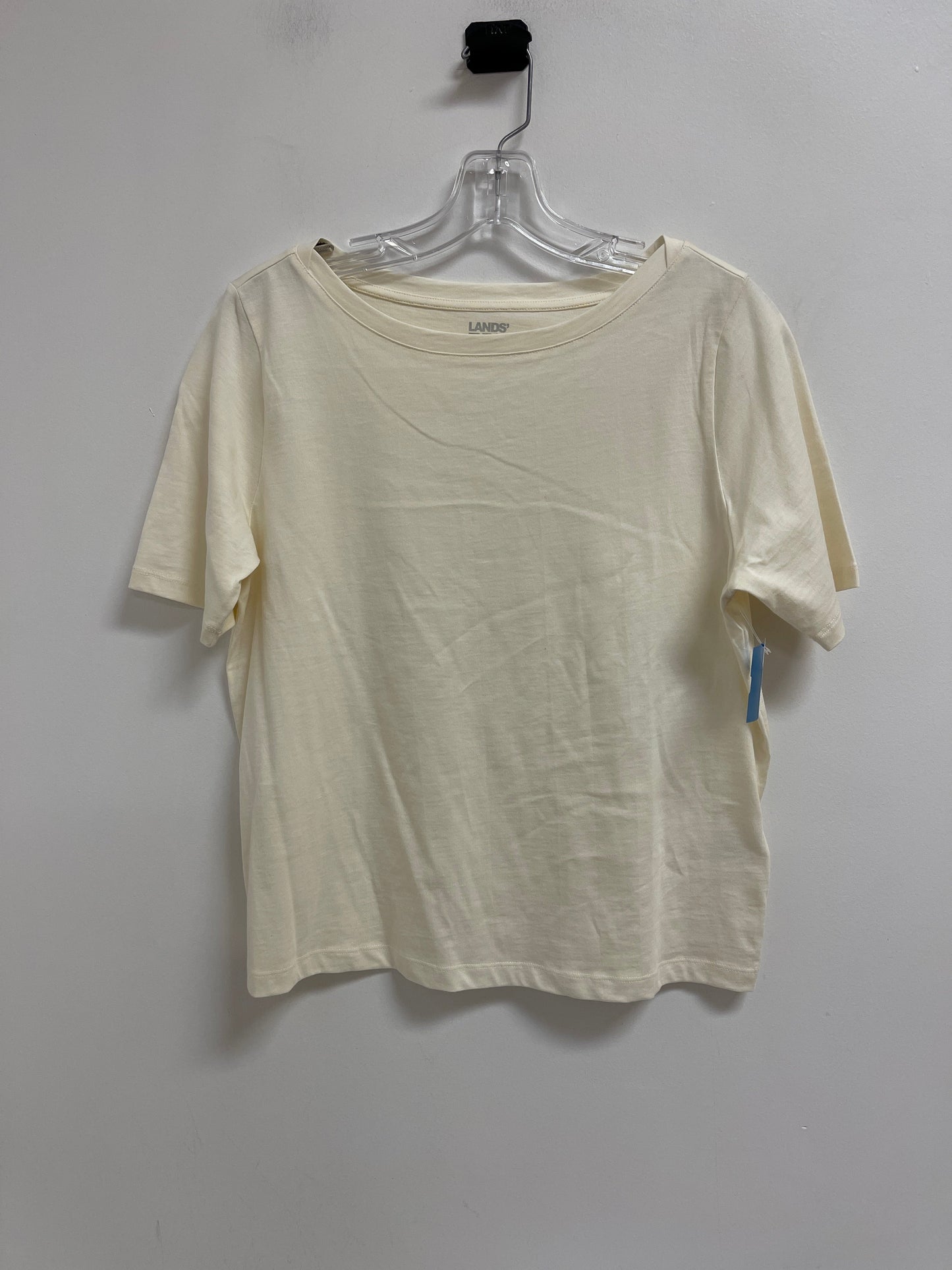 Top Short Sleeve By Lands End In Cream, Size: S