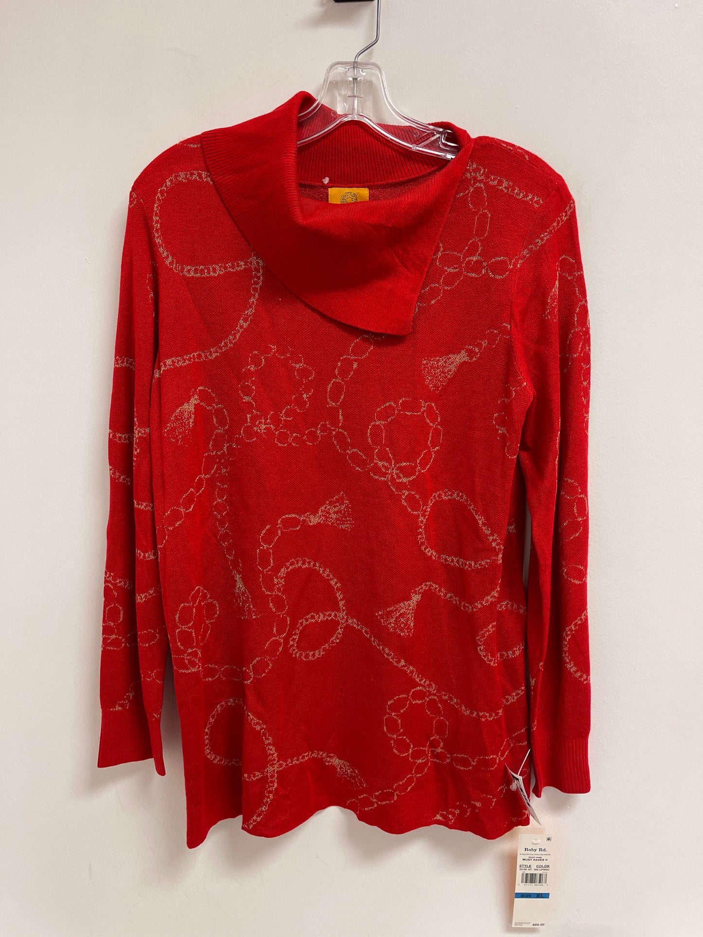 Sweater By Ruby Rd In Red, Size: L