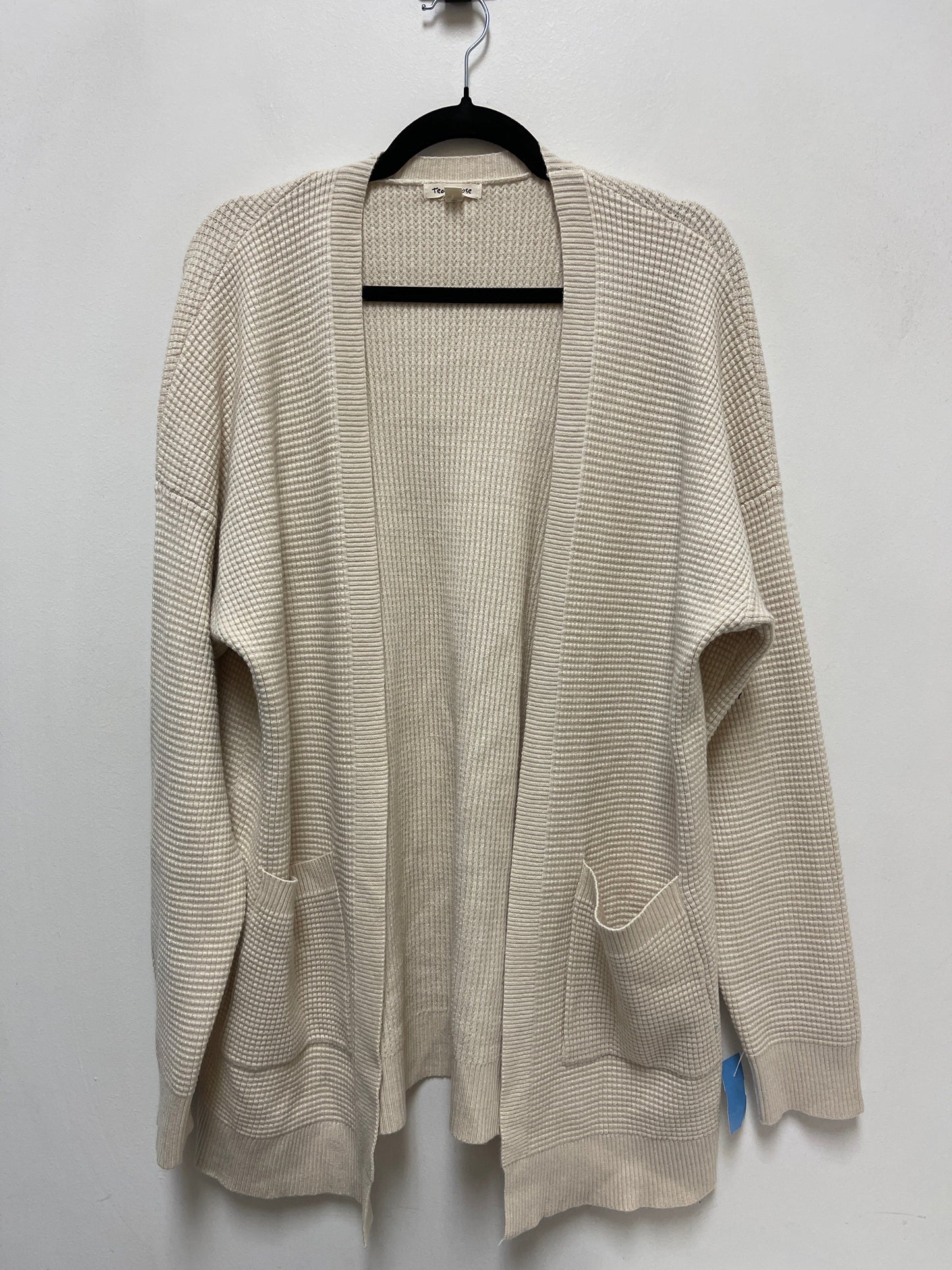 Sweater Cardigan By Tea N Rose In Cream, Size: L