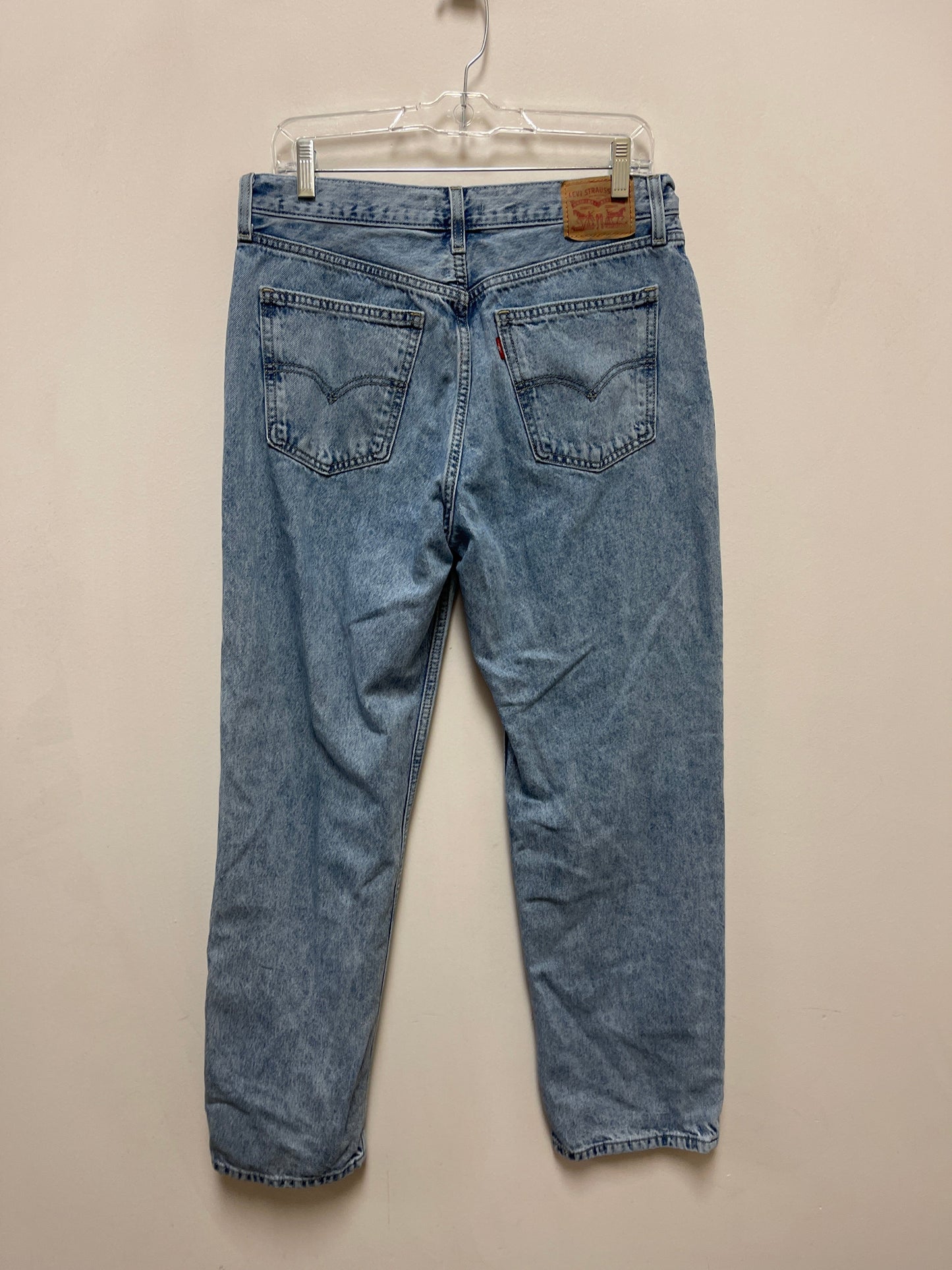 Jeans Straight By Levis In Blue Denim, Size: 8