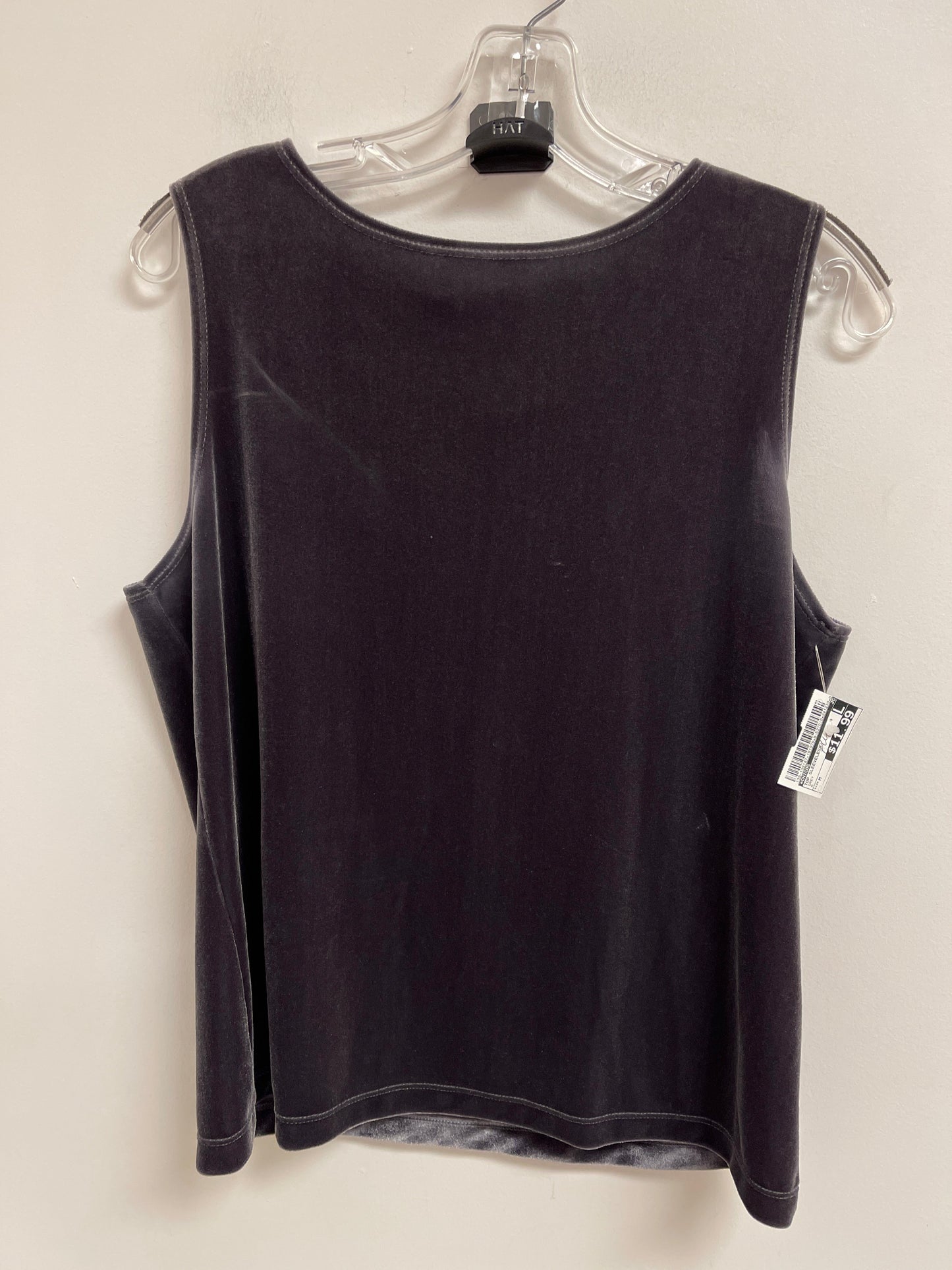 Top Sleeveless By Chicos In Grey, Size: M