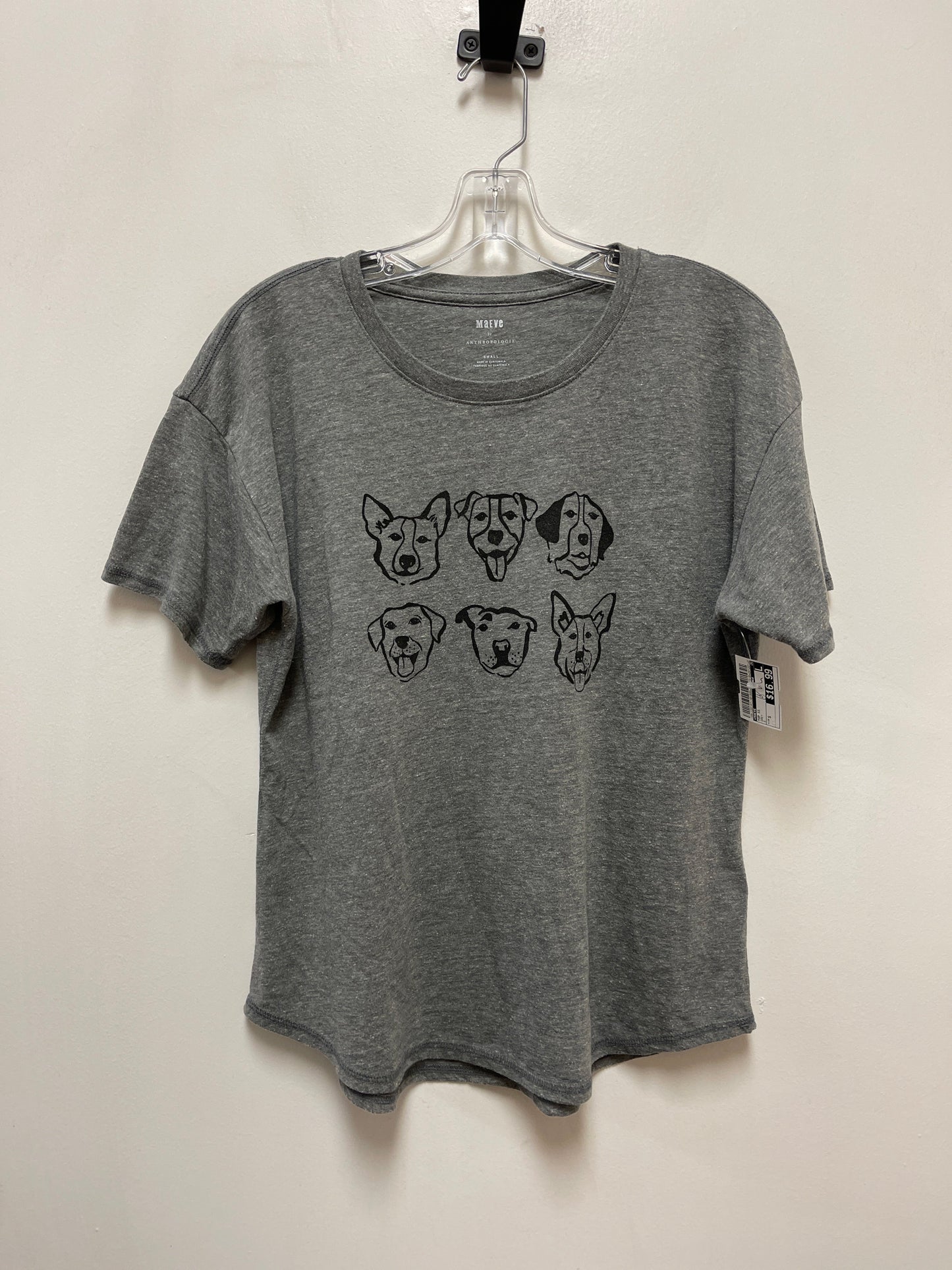 Top Short Sleeve By Maeve In Grey, Size: S