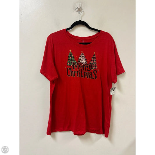 Top Short Sleeve By Clothes Mentor In Red, Size: 3x