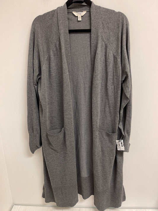 Sweater Cardigan By Terra & Sky In Grey, Size: 1x