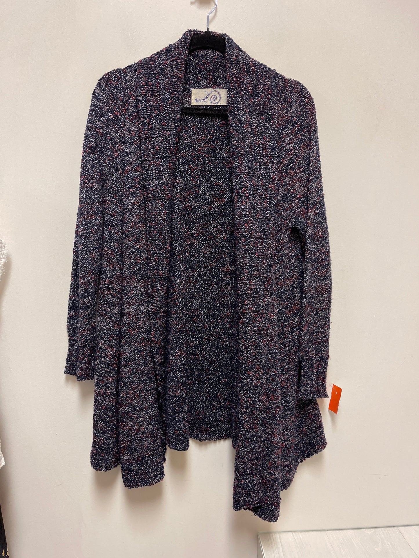 Sweater Cardigan By Clothes Mentor In Blue & Red, Size: S