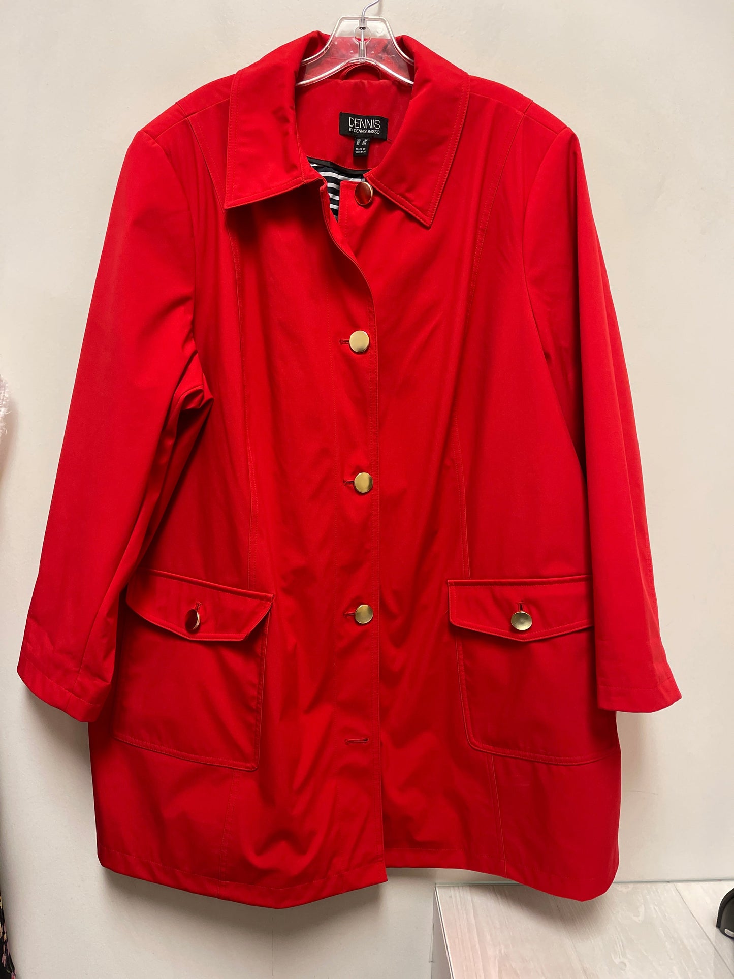 Coat Other By Dennis Basso Qvc In Red, Size: 3x