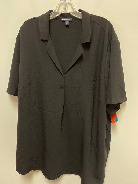 Top Short Sleeve By Hilary Radley In Black, Size: 3x