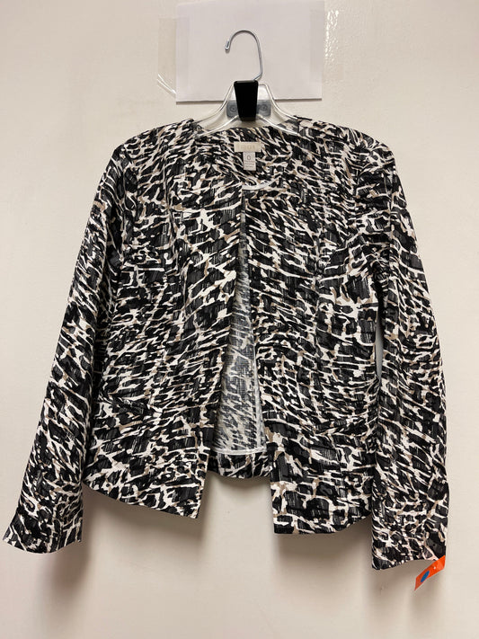 Blazer By Chicos In Black & Cream, Size: S