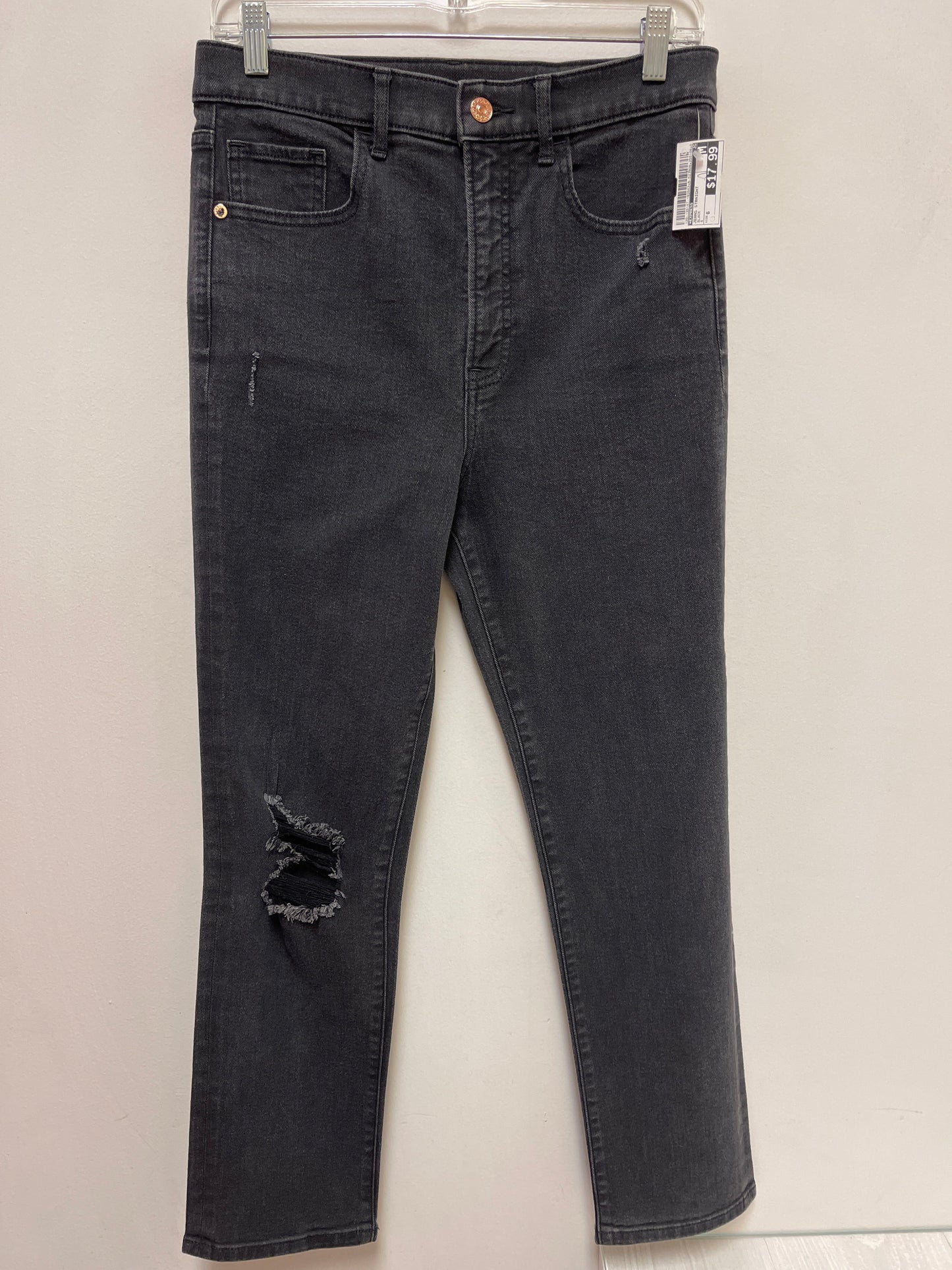 Jeans Straight By Express In Black, Size: 6