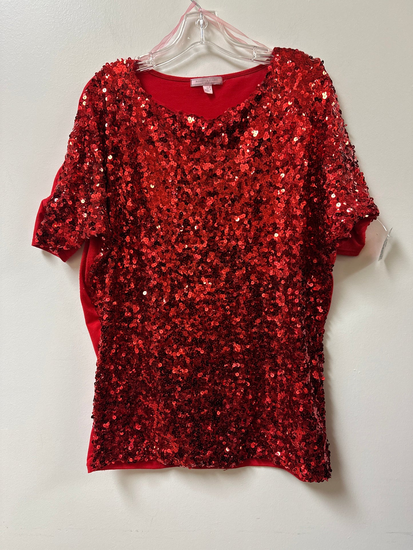 Top Short Sleeve By Romeo And Juliet In Red, Size: Xl