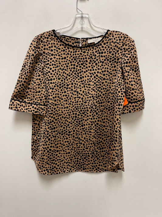 Top Short Sleeve By Loft In Animal Print, Size: S