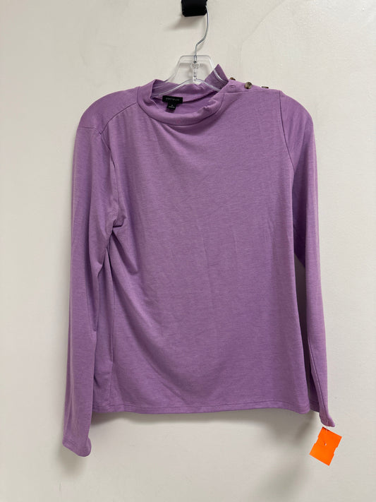 Top Long Sleeve By Ann Taylor In Purple, Size: M