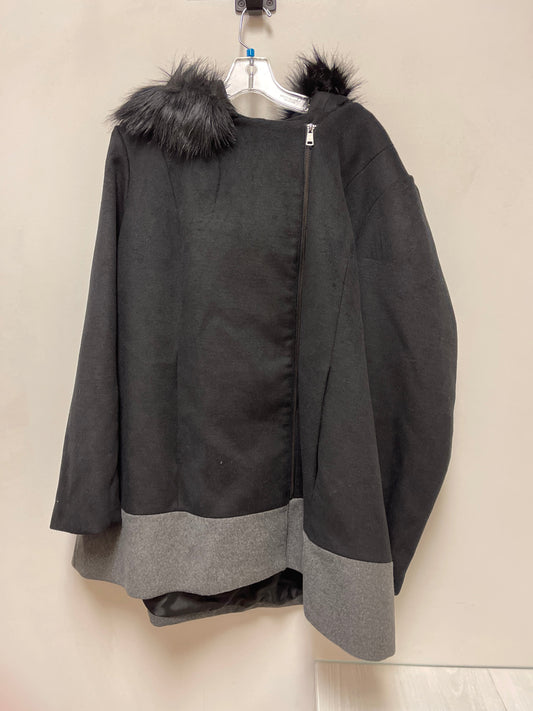 Coat Wool By Limited In Black, Size: 3x