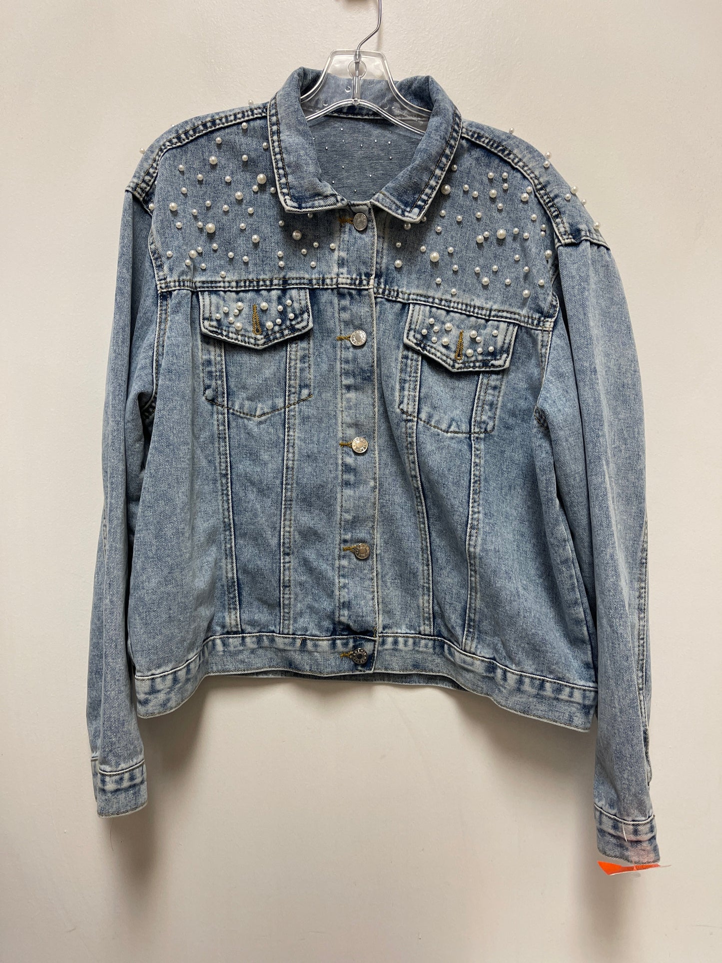 Jacket Denim By Clothes Mentor In Blue Denim, Size: 2x