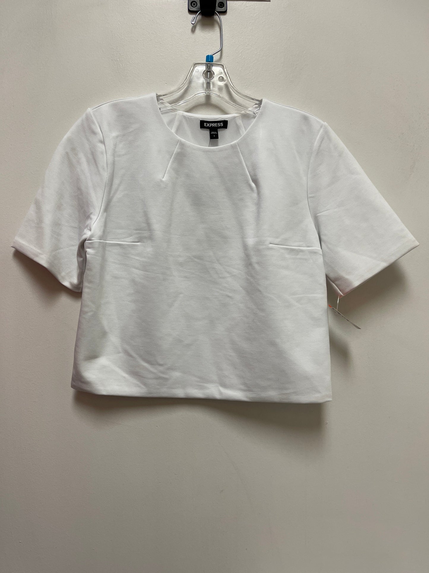 Top Short Sleeve By Express In White, Size: S