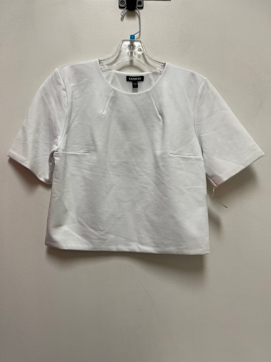 Top Short Sleeve By Express In White, Size: S