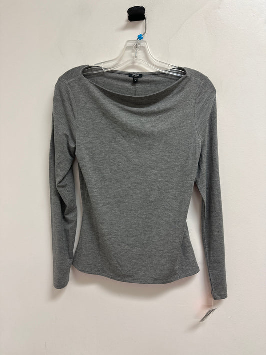 Top Long Sleeve By Express In Grey, Size: M