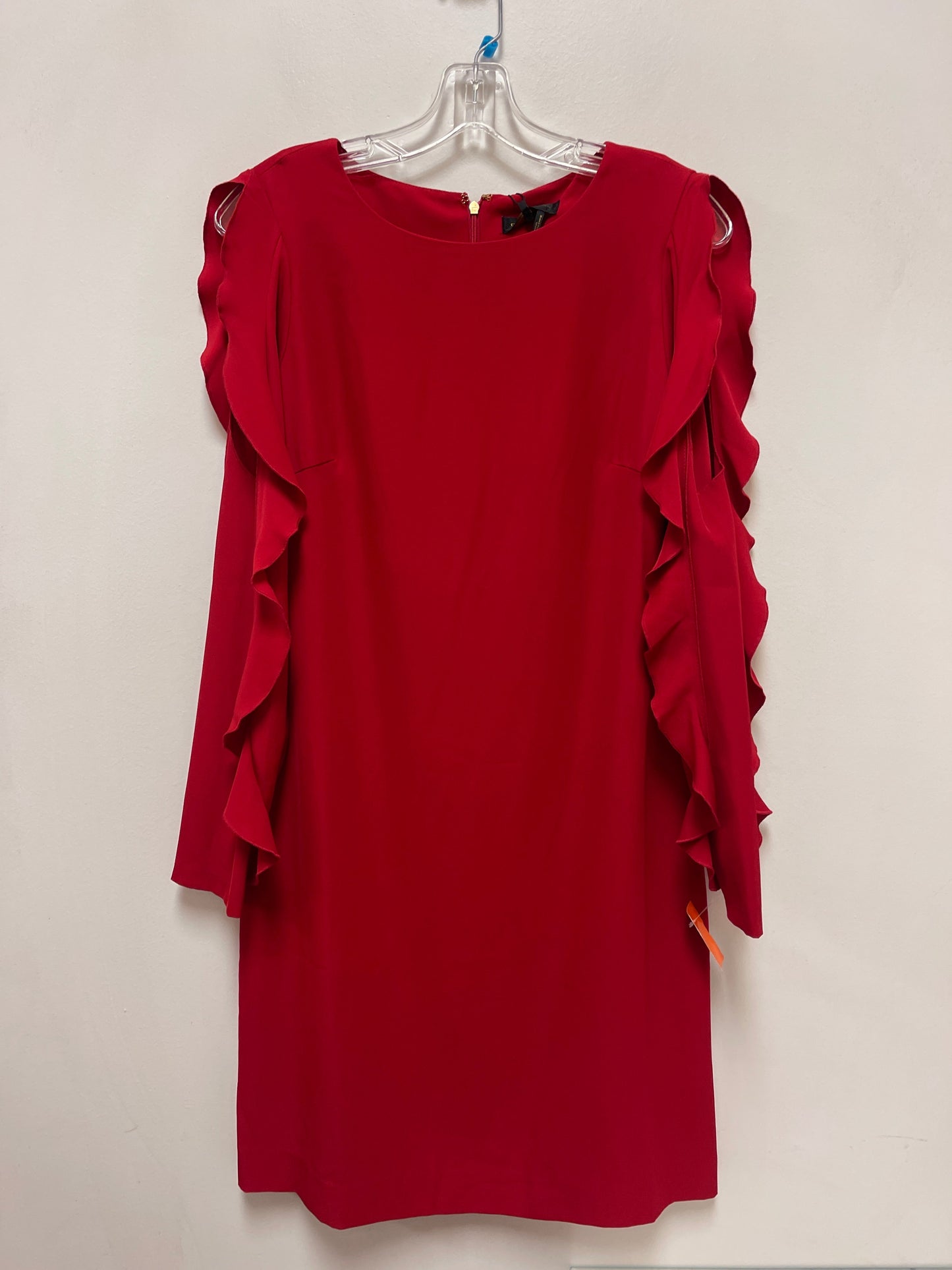 Dress Casual Short By Donna Karan In Red, Size: S