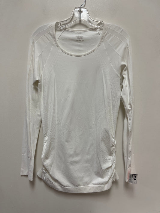 Athletic Top Long Sleeve Crewneck By Athleta In White, Size: L