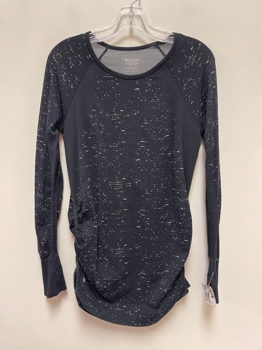 Athletic Top Long Sleeve Crewneck By Athleta In Black, Size: L