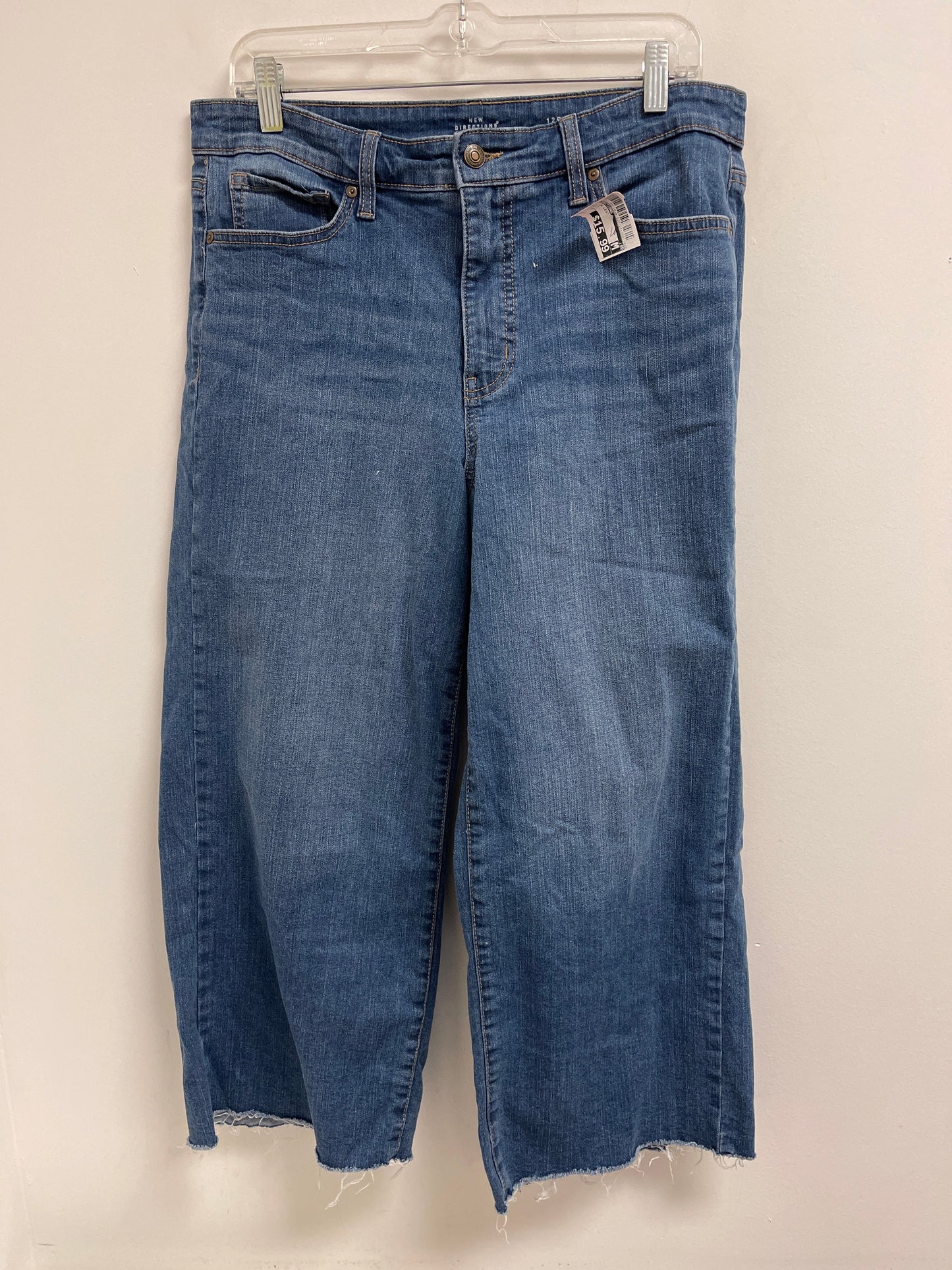 Jeans Wide Leg By New Directions In Blue Denim, Size: 12