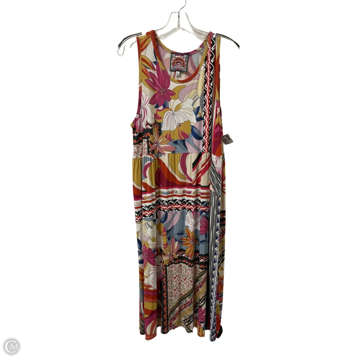 Dress Designer By Johnny Was In Multi-colored, Size: L