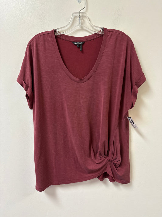 Top Short Sleeve By Nic + Zoe In Red, Size: Xl