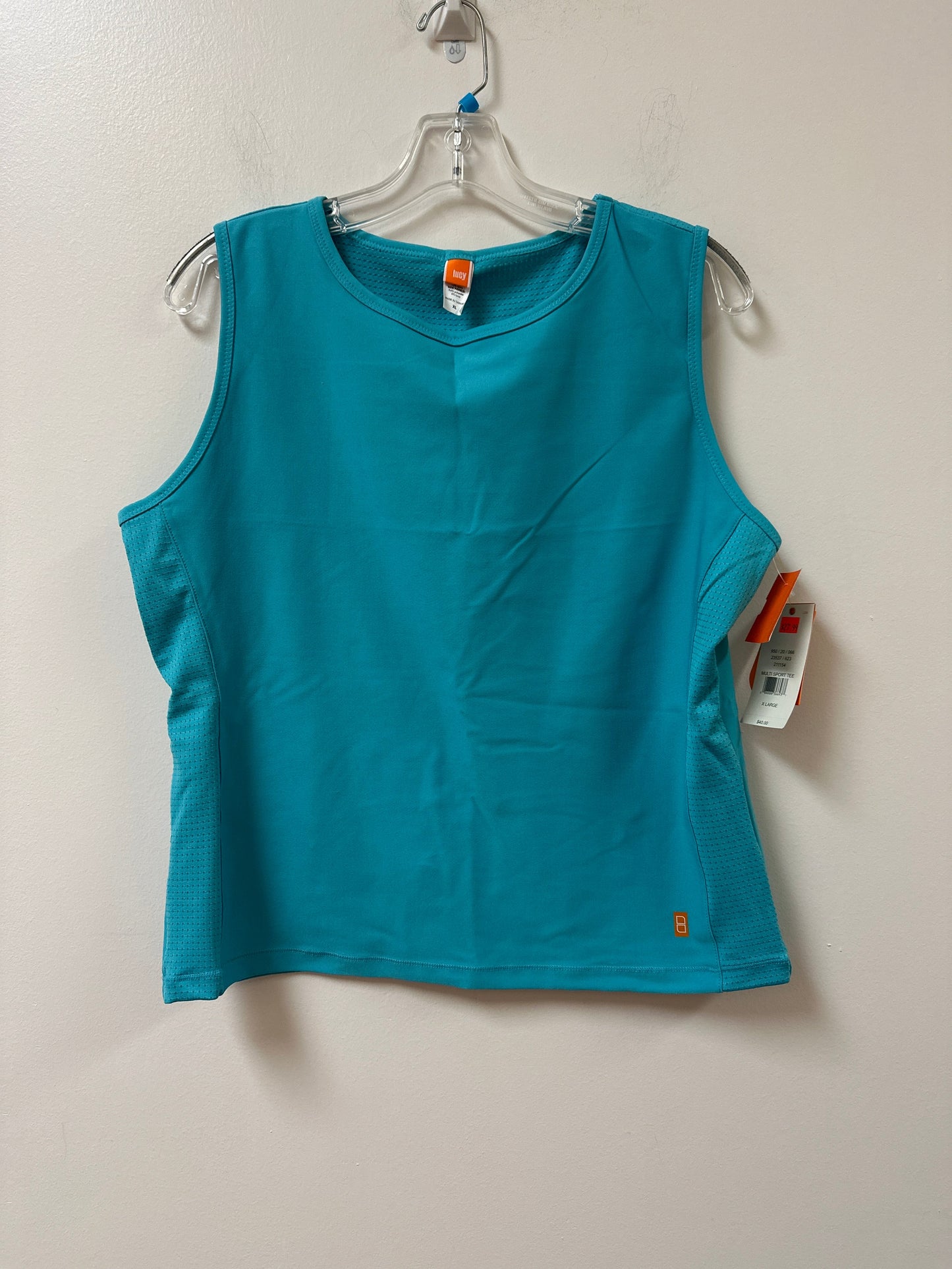 Top Sleeveless By Lucy In Blue, Size: Xl